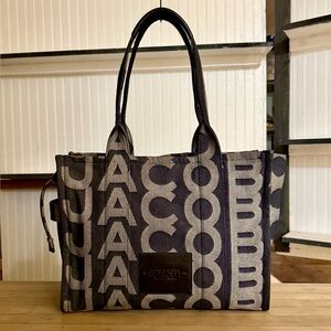Marc Jacobs Large Gray Denim Tote Bag